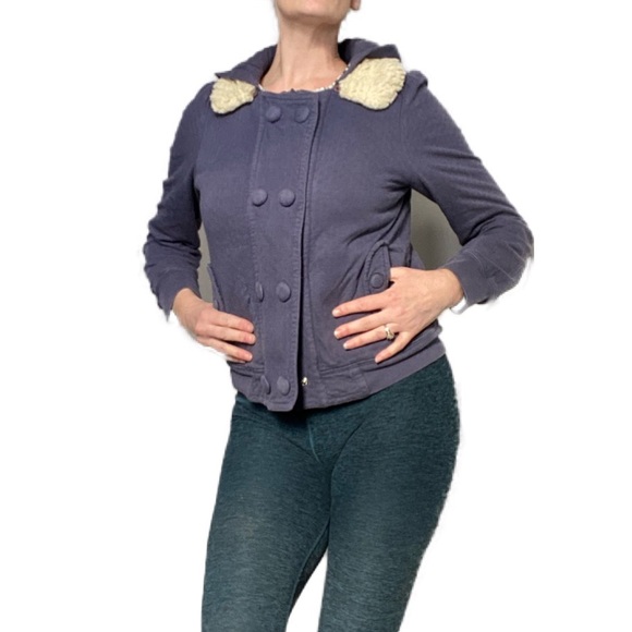 Anthropologie Allihop hoodie jacket blue medium - Picture 6 of 16